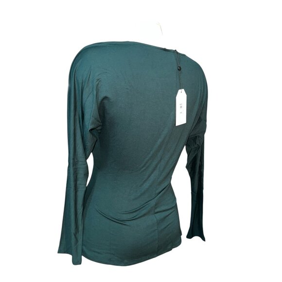 Universal Standard Long Sleeve Molded Bust Soft Casual V Neck Blouse Sz 3XL Gree - Picture 7 of 9